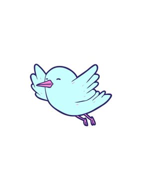 Çizgi filmdeki uçan kuşların radyoaktif parlayan animasyonu