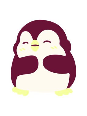 parlak renkli Şirin Penguen animasyonunu bob ve duraklat