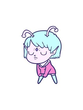 Uzaylı kız çizgi filminin dikkat çekici animasyonu