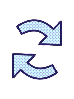 Bir geri dönüşüm okunun çizgi roman stili karikatürünün titreşimli hareket animasyonu