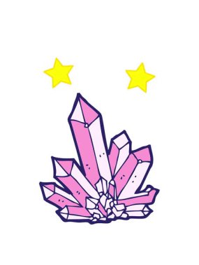 spinning stars animation of cartoon crystals