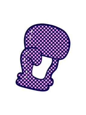 Boks eldiveni çizgi filminin neon ışık efektleri