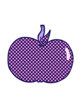 karikatür sulu elma animasyonunun pixelize etkisi