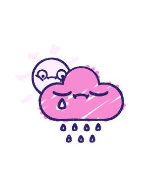 Raincloud Tebeşir çizgi filminin hareketli animasyonu