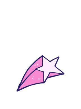 Yüksel ve süzül çizgi film karikatür kayan yıldız animasyonu