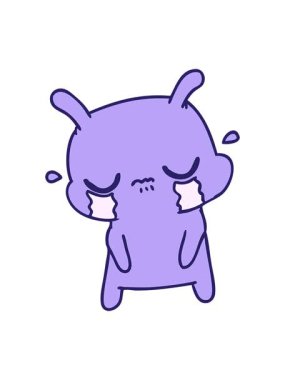 Parlak ışık efekti, el yazısıyla çizilmiş şirin üzgün uzaylı çizgi filmi.