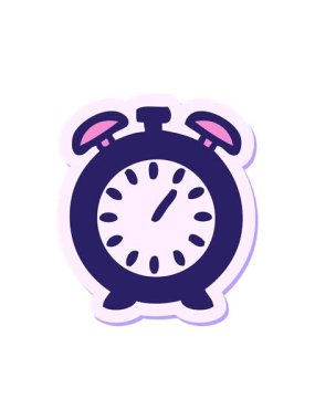 Tatlı bir çizgi film alarm saatinin çıkartmasını salla ve durdur