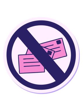 Sevimli bir çizgi film çıkartmasının hareketli animasyonu. Posta tabelası yok.