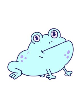 el hareketlerinin hareketli animasyonu garip çizgi film kurbağası