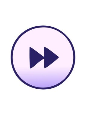 İleri sarma düğmesinin gölgelendirilmiş gradyan çizgi filminin hareket animasyonunu oynat