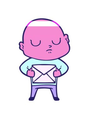 Çizgi filmdeki kel adamın animasyonunu canlandır.