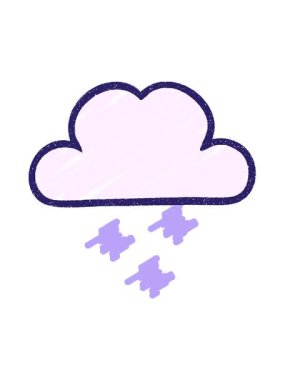 Bulut Tebeşiri Çizim tasarımının hareketli animasyonunu oynat