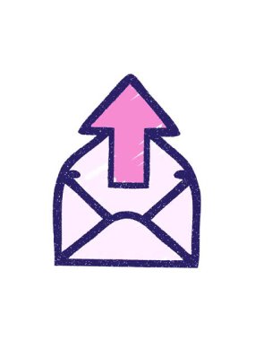 Gönderilen Posta Tebeşiri Çiziminin titreşimli hareket canlandırması