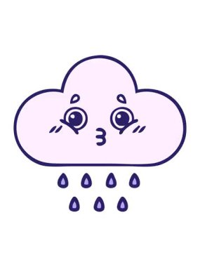 bir bulutun karikatürünün efekt canlandırmasını görüntüle