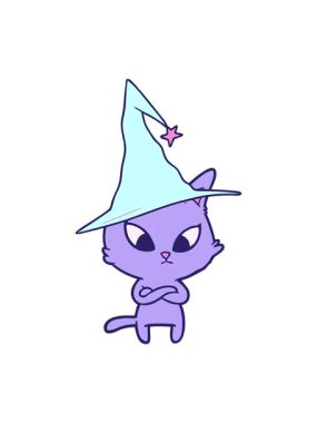 Cadılar Bayramı çizgi filminde kedi animasyonunun efektini göster