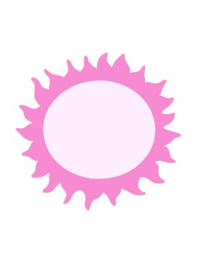 Güneş karalaması çiziminin parlak ışık efekti