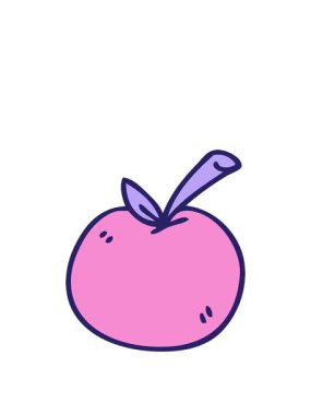 Elle çizilmiş çizgi film elmasının animasyonunu uzatıyorum.