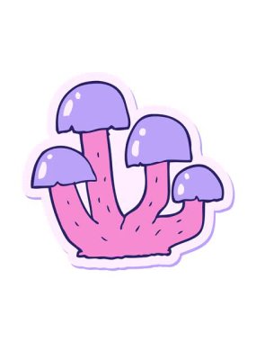 Çizgi film mantarının hareketli yapıştırmasını salla