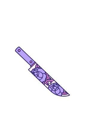 Bir hançer ve çiçeğin ikonik imajının canlandırılması