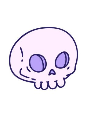 Ürkütücü bir cadılar bayramı kafatası çizgi filminin animasyonunu oynat ve durdur