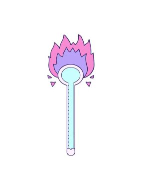 Karikatür termometresinin titreyen hareketi