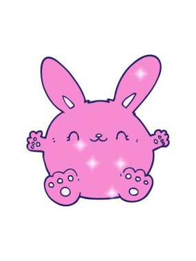 Çizgi film tavşan çiziminin ışıltı etkisi