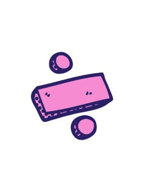 Dikkat çekici çizgi film karalama bölünme sembolü animasyonu