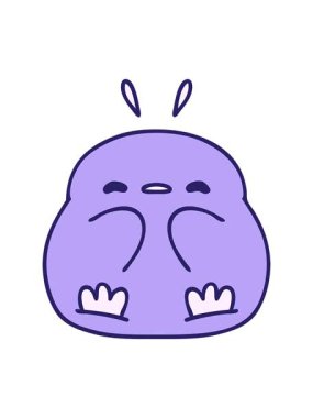 Küçük sevimli bir penguen çiziminin hareketli animasyonu