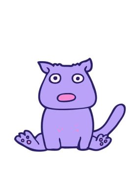 sakin köpeğin hareketli animasyonu.