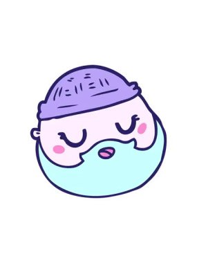 Sakallı bir erkek yüzünün canlandırılmasının efekt efekti