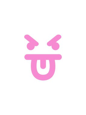 Dil ikonunu dışarı çıkaran kötü yüzün gösterişli satış animasyonu