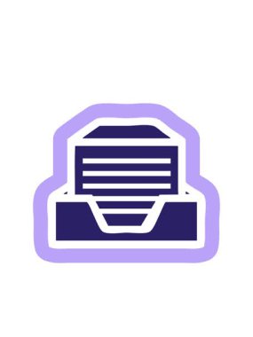 Ofis kağıdı yığın simgesinin yanıp sönen radyal çizgileri canlandırması