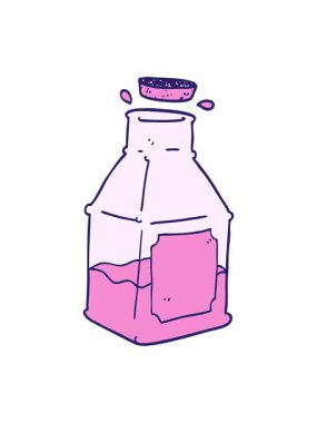 Karikatür karikatürlerinin hareketli animasyonları sürahide içki içerler.