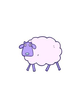 Çizgi film koyunlarının gösterişli satış animasyonu