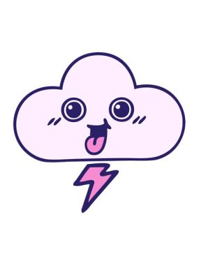 Fırtına bulutu çiziminin hareketli animasyonu