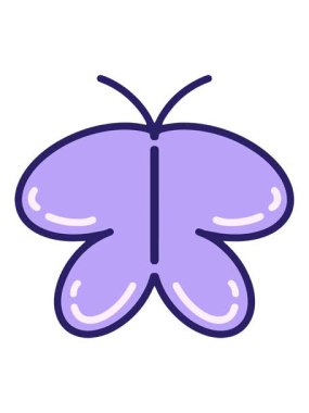 basit bir el çizimi kelebeğin hareketli animasyonu