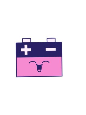 Bir araba aküsünün yatay titreşimli çizimi