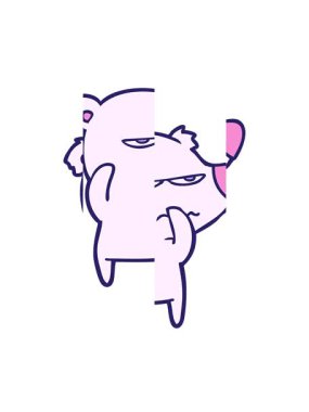 Kızgın ayı kutup karikatürünün bölünmüş hareketi