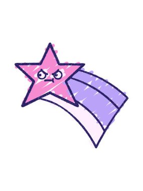 Kayan Yıldız Tebeşiri Çiziminin basınçlı animasyonu