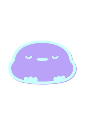 şirin çizgi film bebek kuş çıkartması tasarımının hareketli animasyonu