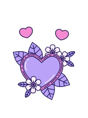 Botanik bir kalbin dizaynının dönen kalpleri.