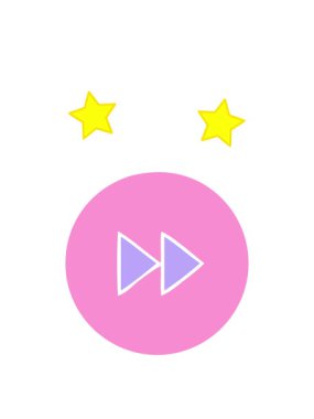 dönen yıldızlar hızlı ileri sarma simgesinin düz sembolü canlandırması