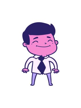 Mutlu karikatür işadamlarının dikkat çekici animasyonları