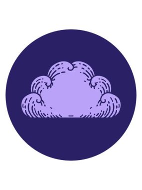 bir bulutun ikonik dövme şeklindeki görüntüsünü bob ve duraklat