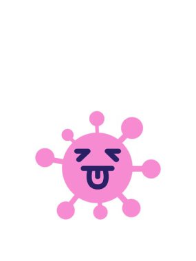 Yorgun virüsün hareketli animasyonu