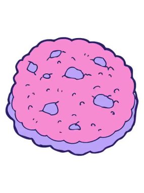 Çikolata parçalı kurabiye çizgi filminin titreyen hareketi