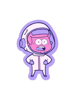 Bir karikatür çıkartmasının animasyonunu durdurup duraklat ve şaşırt.