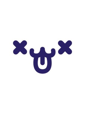 Sevimli ölü hayvan yüzü simgesinin hareketli animasyonu