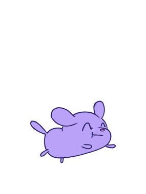 Çizgi film canlandırması kawaii şirin köpeğin yükselişi ve yüzüşü.