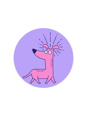 Dövme stili bir ikonun parlayan radyoaktif animasyonu köpeğe sürpriz oldu